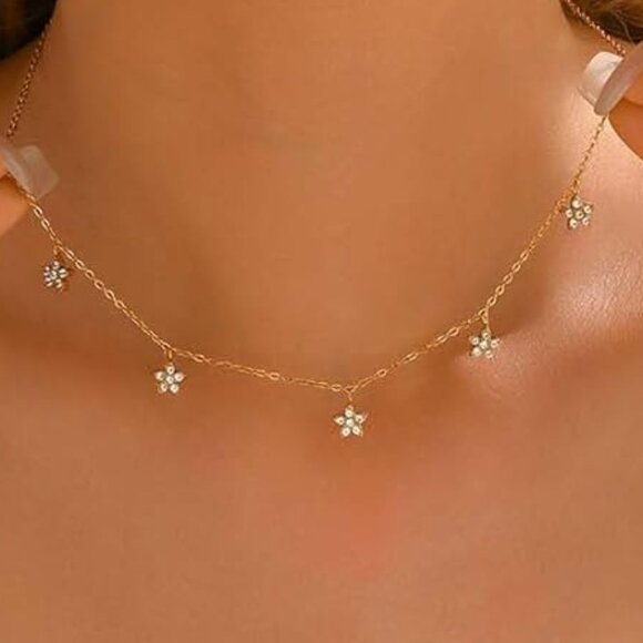 Neiman Marcus 18K Gold Plated Star Universal Necklace - Picture 2 of 4